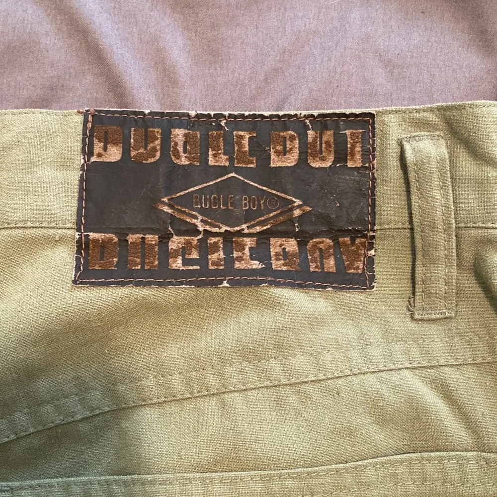 Vintage Bugle Boy Green Pleated Slacks - Image 3