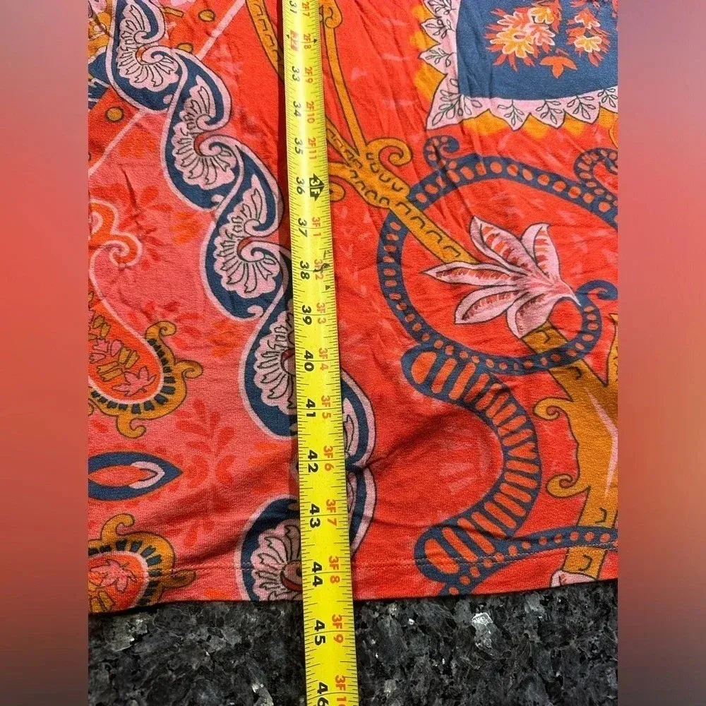Anthropologie Farm Rio Orange Tropical Giannina Knit Midi Dress Plus Size 1X - Image 10