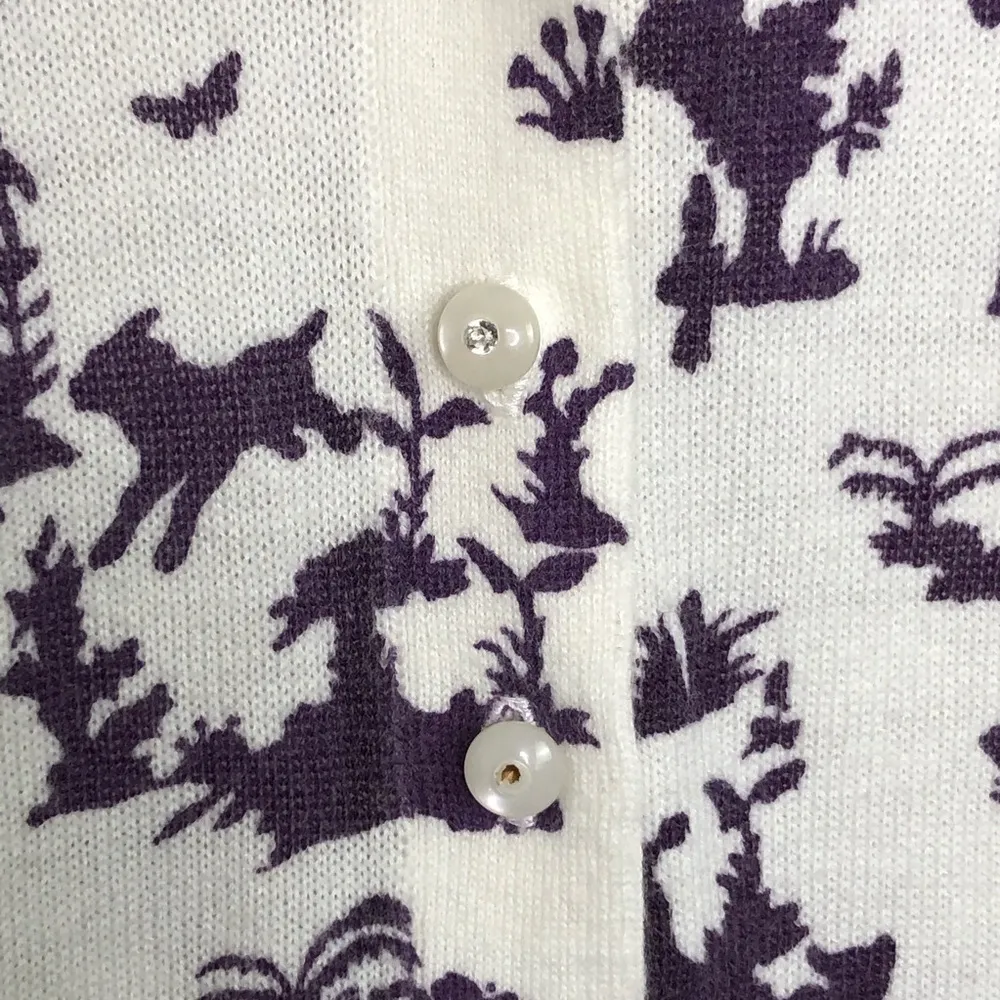 𝅺Delia’s lavender and white floral cardigan - Image 7