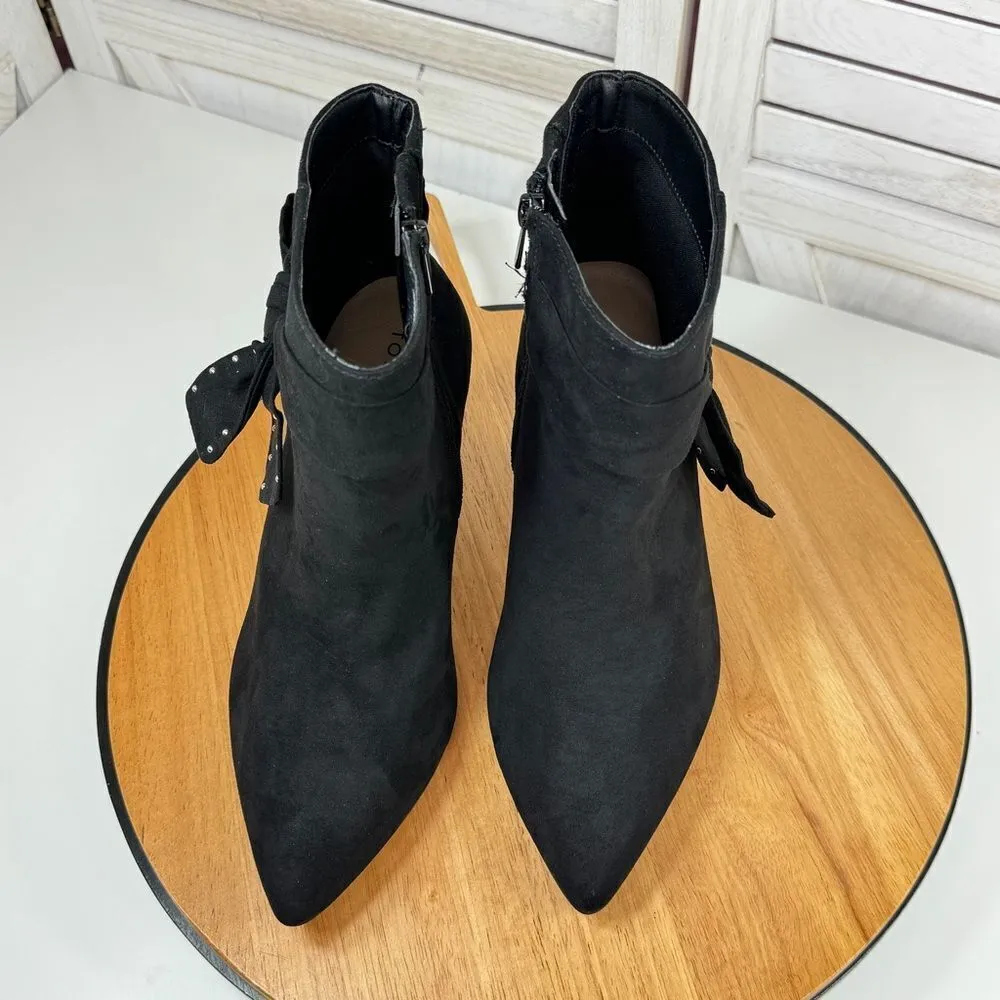 Torrid Studded Side Bow Ankle Boots Booties Black Microfiber‎ 9.5W - Image 6