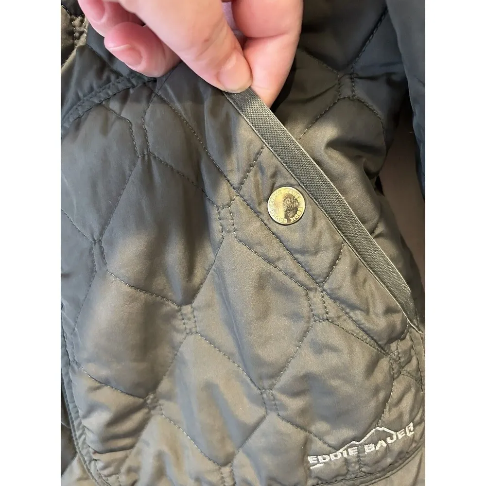 Eddie Bauer Women’s Olive Green “Capers”Quilted Lightweight Field Jacket  Medium - Image 3