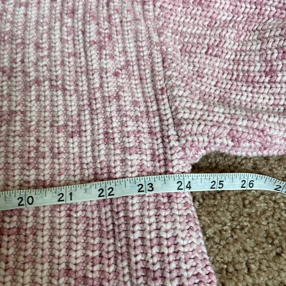 J. Crew Marled cotton-blend crewneck sweater (Sz XL) pink & white - Image 10