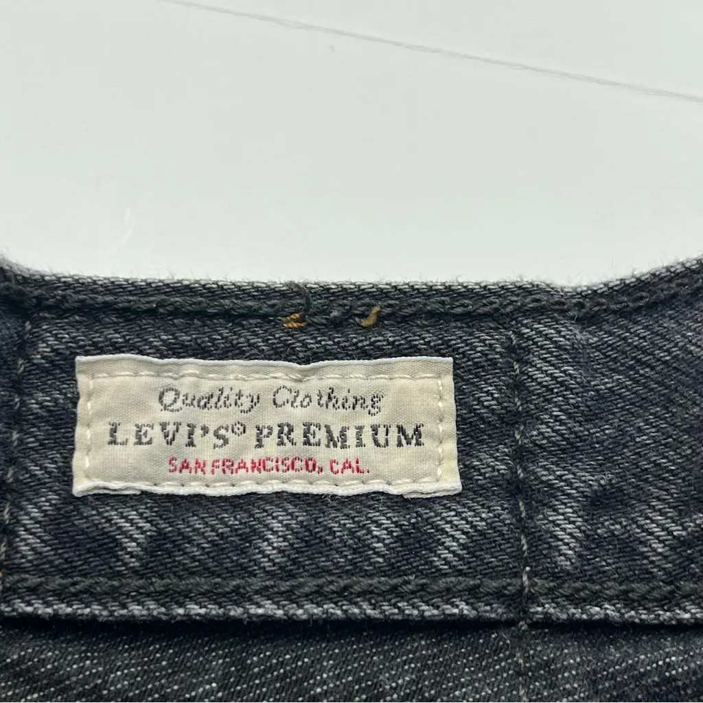 Levi’s Premium‎ Baggy Dad Jean Womens Size 25 Faded Black Denim Zipper Pockets - Image 3