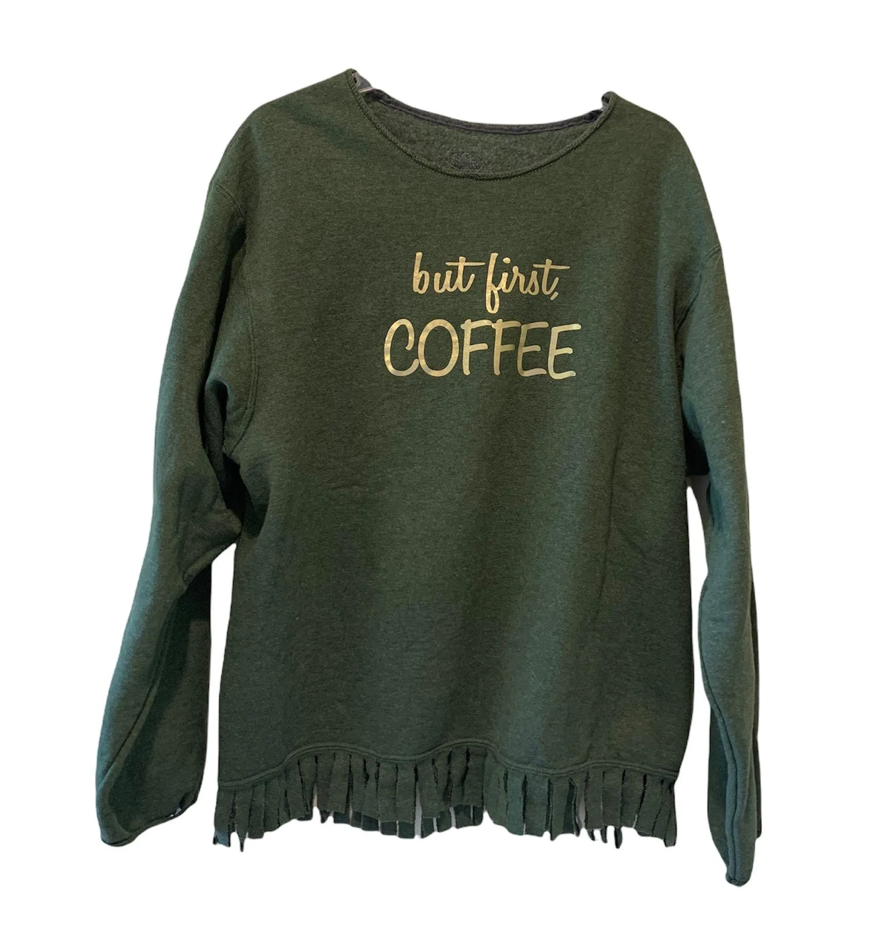 Sweatshirt Coffee Womens Oversized Medium Custom Design - Image 4