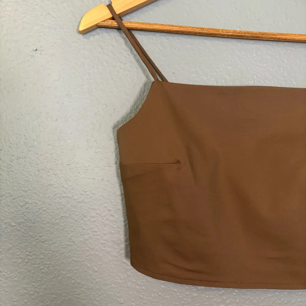 NWT & Other Stories Brown Strappy Crop‎ Top Square Neck 2 Summer Minimal Preppy - Image 4