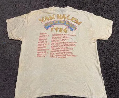 Van Halen Yellow Oversized Tee S/M - Image 3