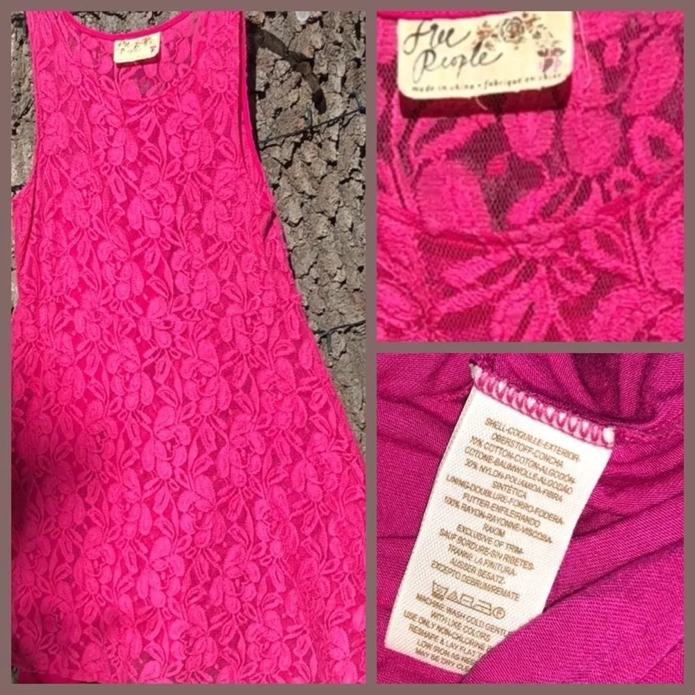 Free People Pink Lace Maxi‎ Dress - Image 2