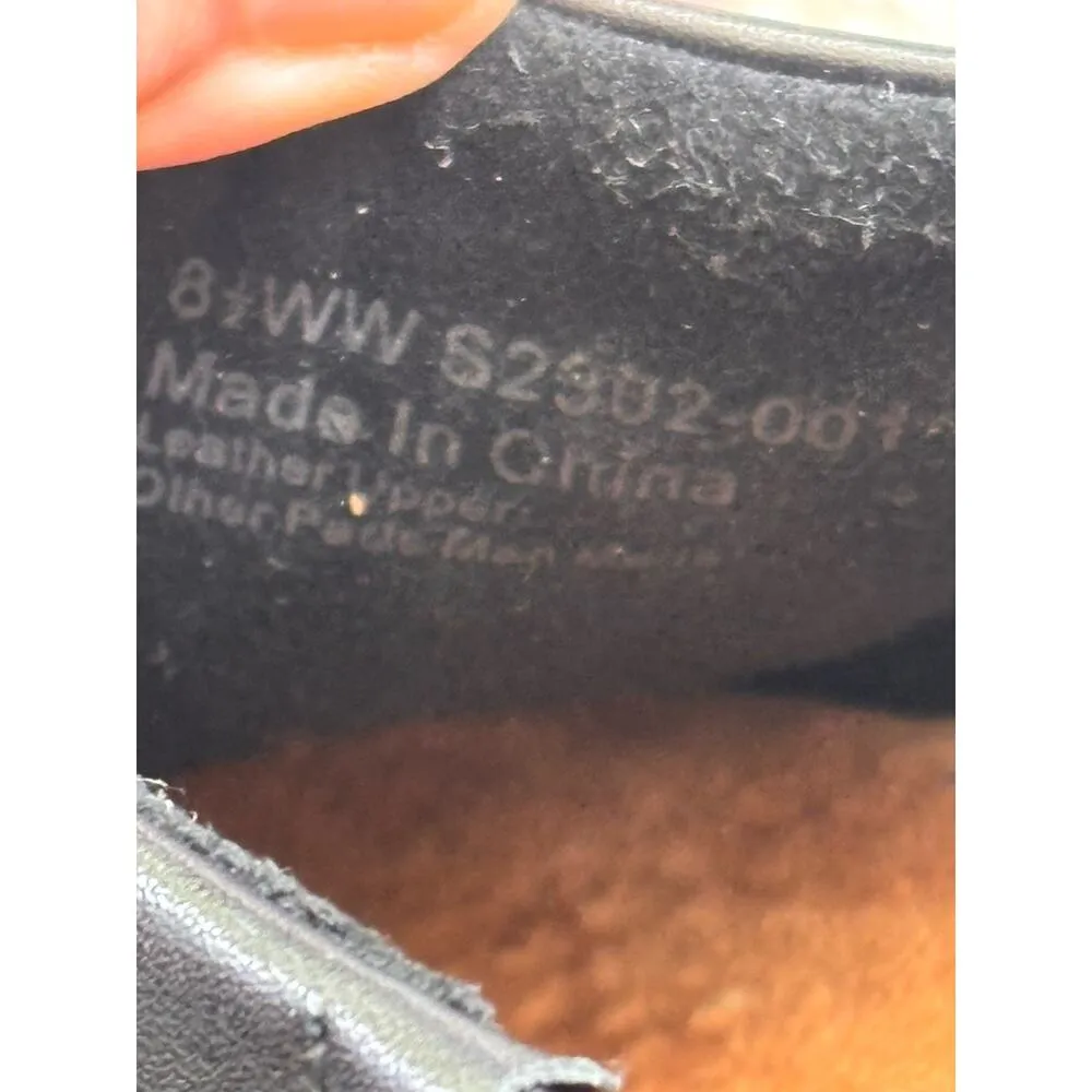 Softwalk Arvada Womens Clogs Sz 8.5WW Comfort Leather Slip-On Mule Shoes Black - Image 6