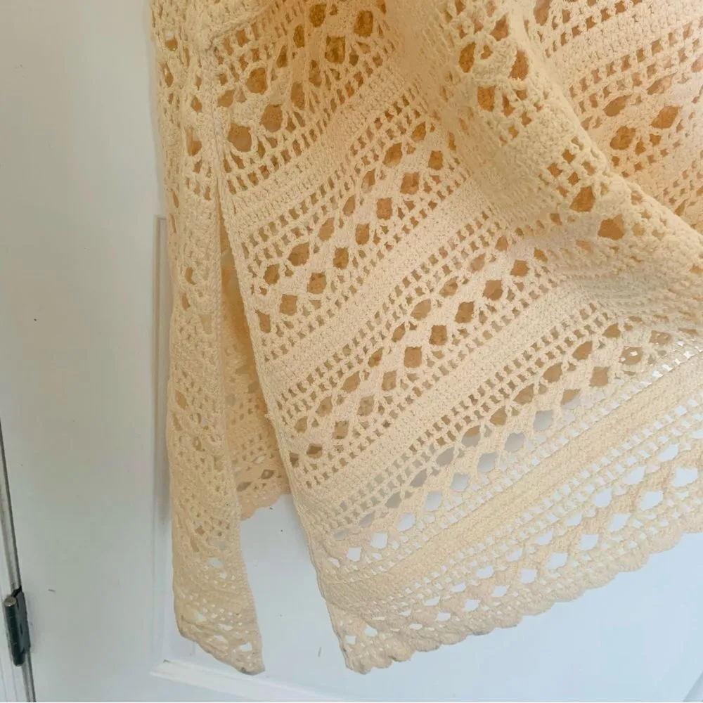 NWT Central Park West New York Lake Crochet Cream Midi/Maxi Dress | Retail $250+ - Image 7