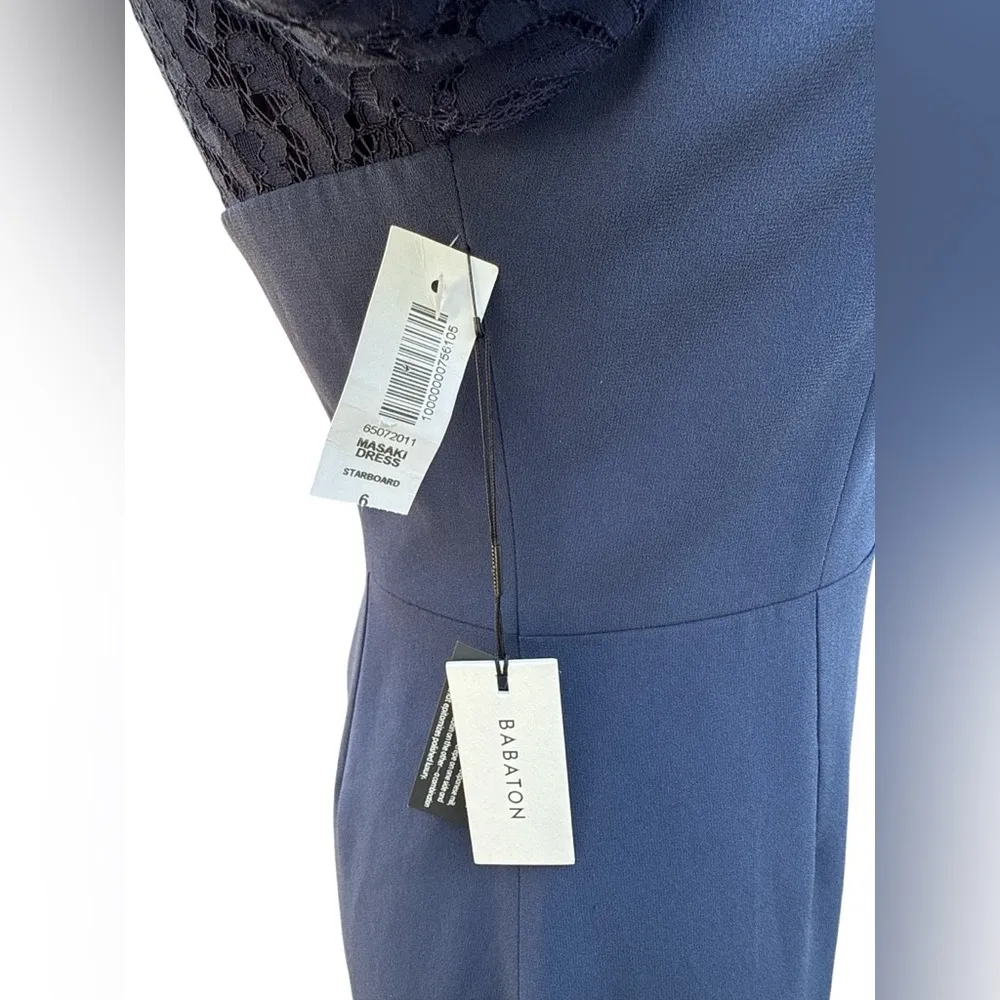 Babaton Masaki Navy Lace Bustier Mini Dress NWT Size 6 (Aritzia Starboard) - Image 7