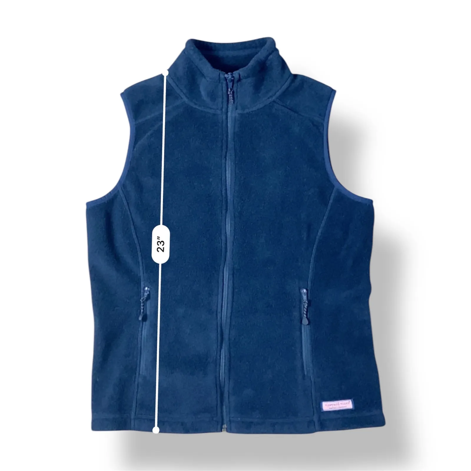 Vineyard Vines Martha’s Vineyard Fleece Vest‎ Womens Size XS Blue - Image 3