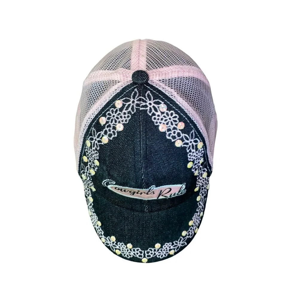 Cowgirls Rule Tucker Hat Used One Size - Image 2