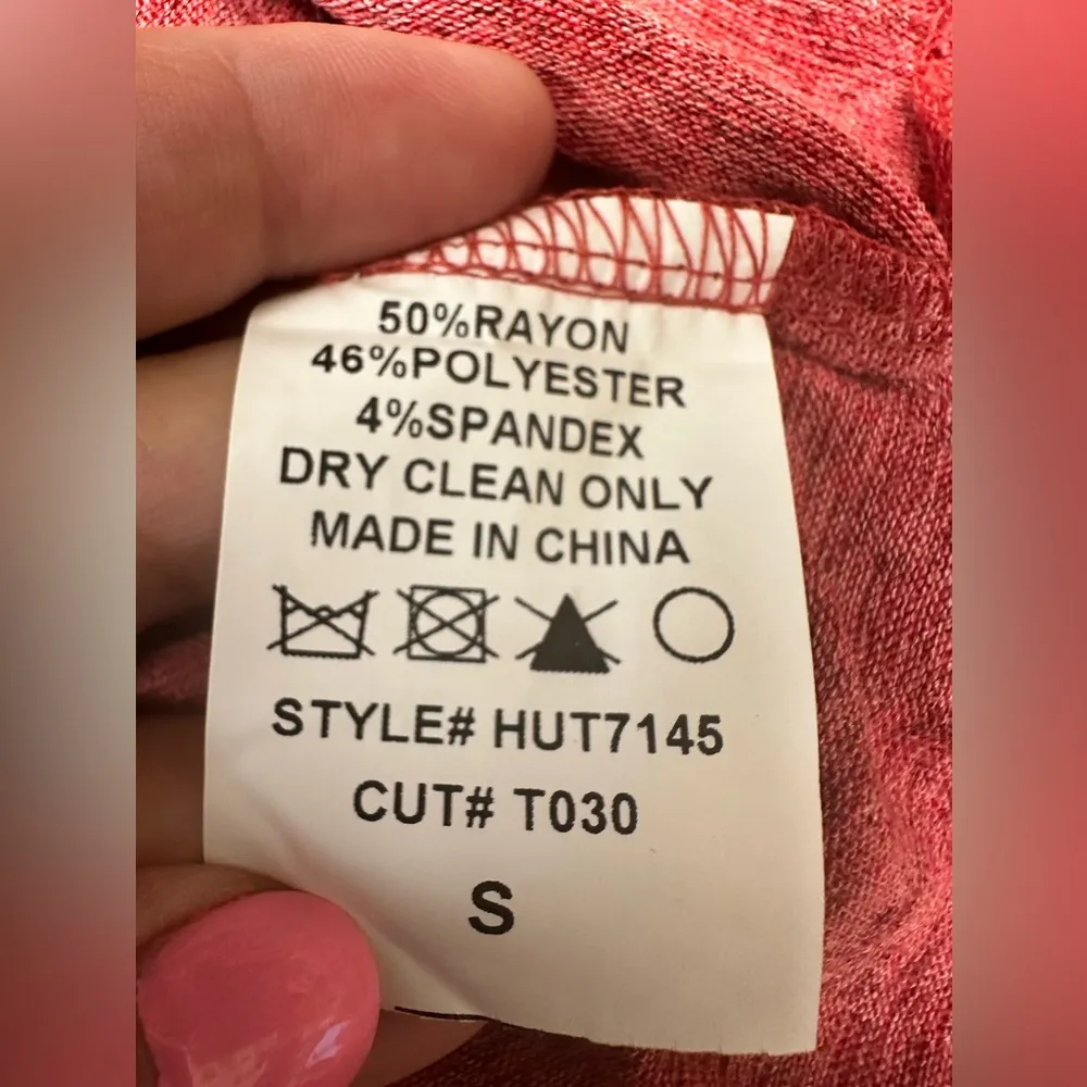 La Miel heathered crimson off the shoulder bell sleeves top Red - Image 6