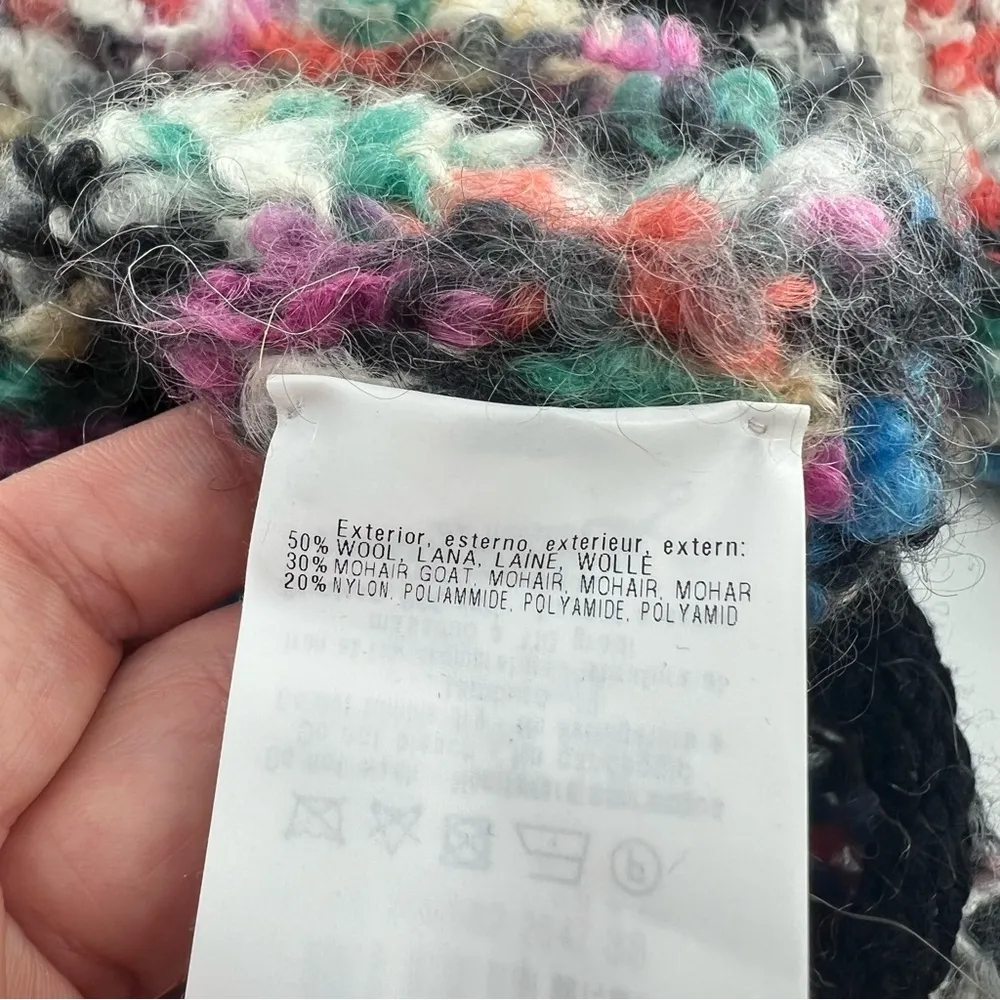 Missoni boucle mohair wool sweater sz 38 multicolor open weave - Image 10