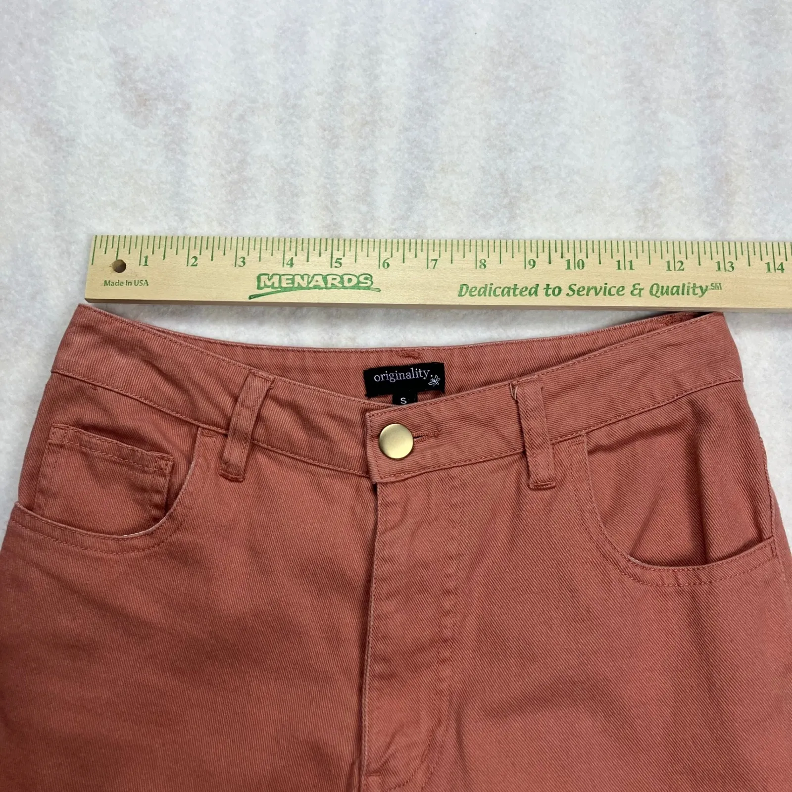 Originality Women's Pink Cargo Pants Size Small Straight Leg Cotton High Rise - Image 10