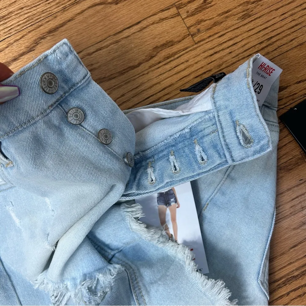 Celebrity Pink | The Brat High Rise Distressed Cut Off Denim Shorts NWT Size 29 - Image 9