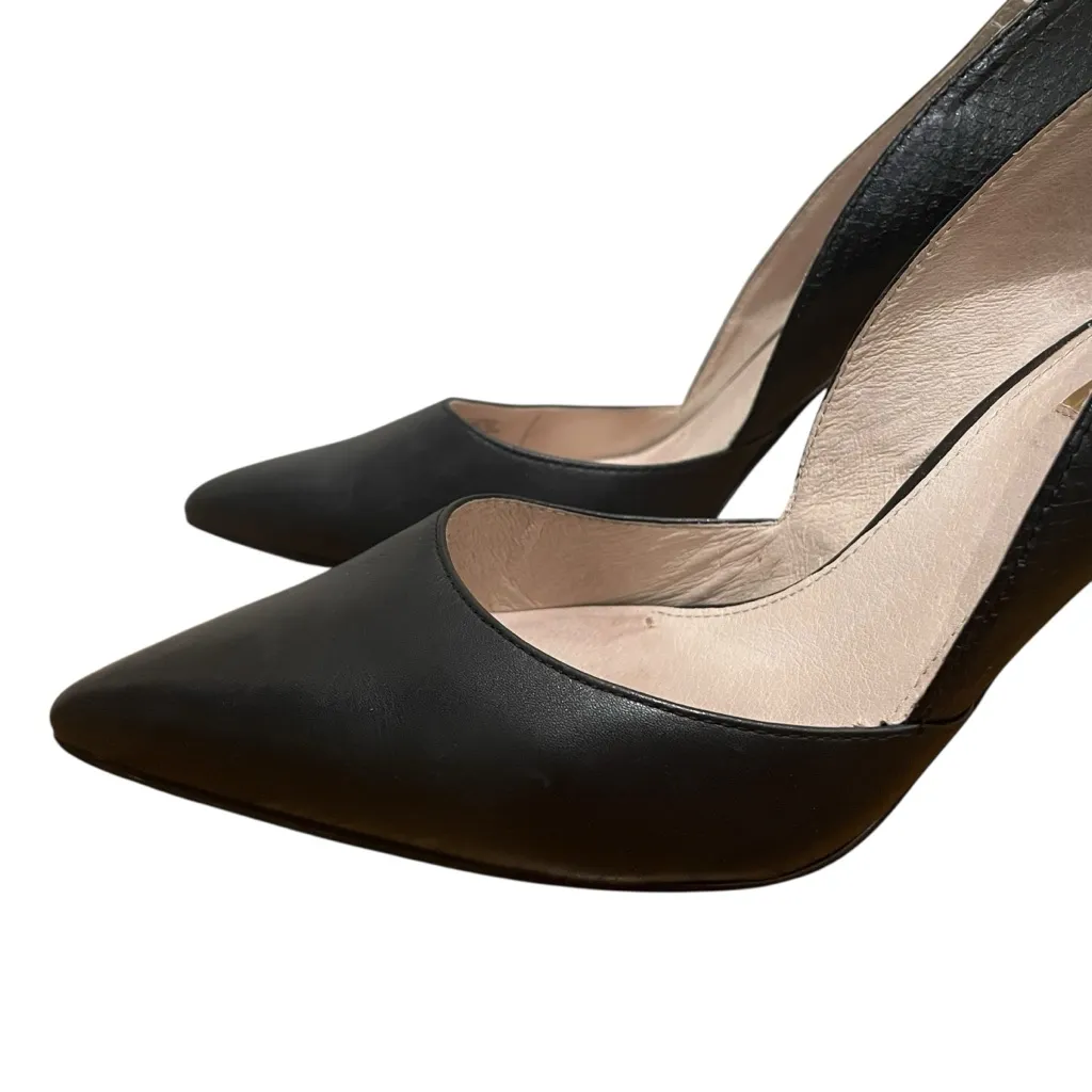 Louise et Cie Lo Hermosah Leather Snake Accent Pump Heels Black Women’s Size 10 - Image 2