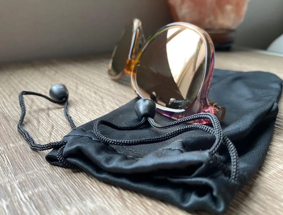 Gucci  Mirrored Floral Sunglasses With Case - Image 4