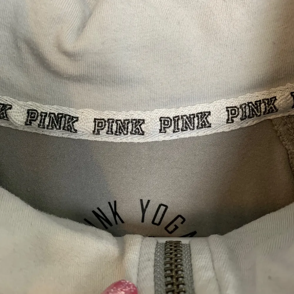 Victoria's Secret Pink Gray Yoga Ultimate Quarter Zip Jacket - Image 5