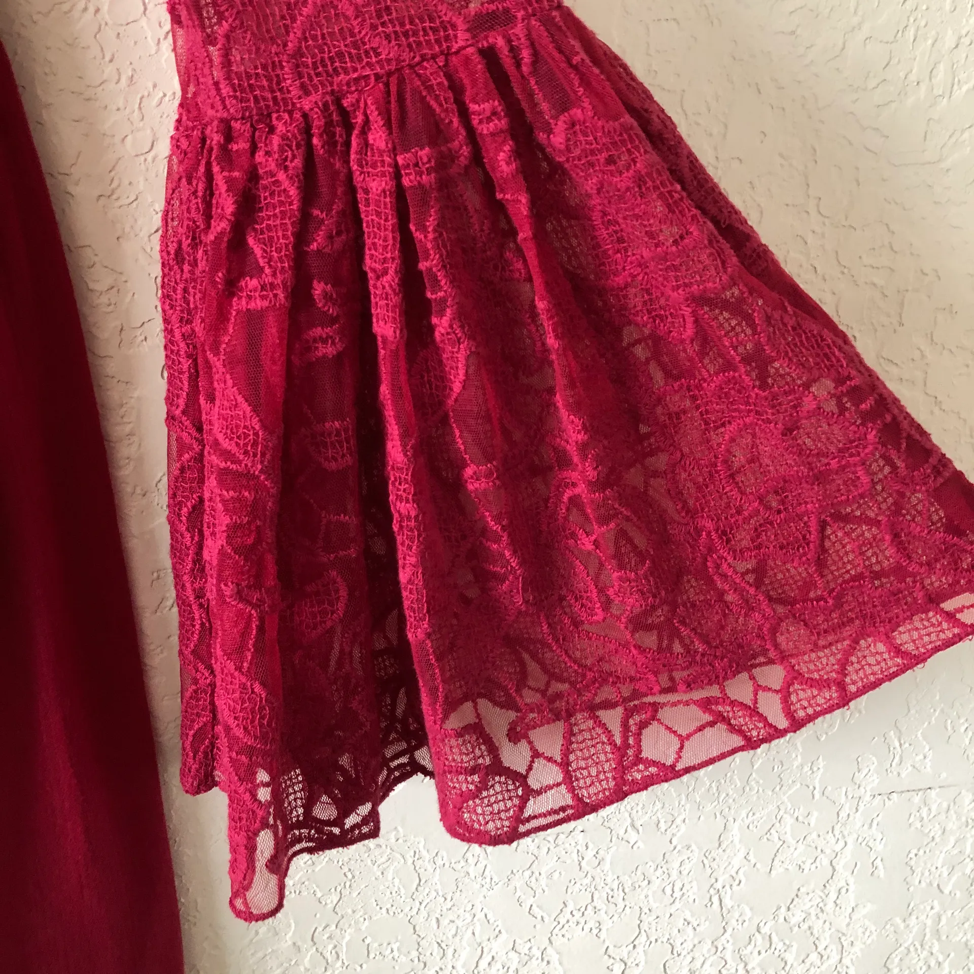 Free People Love From India Red Lace Dress - Image 6