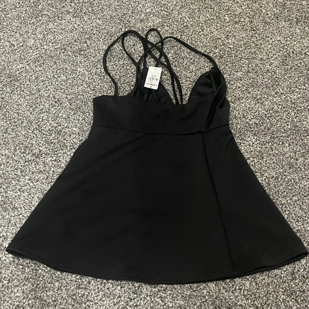 NWT Express Black V neck Strappy Spaghetti Strap Top XS - Image 8