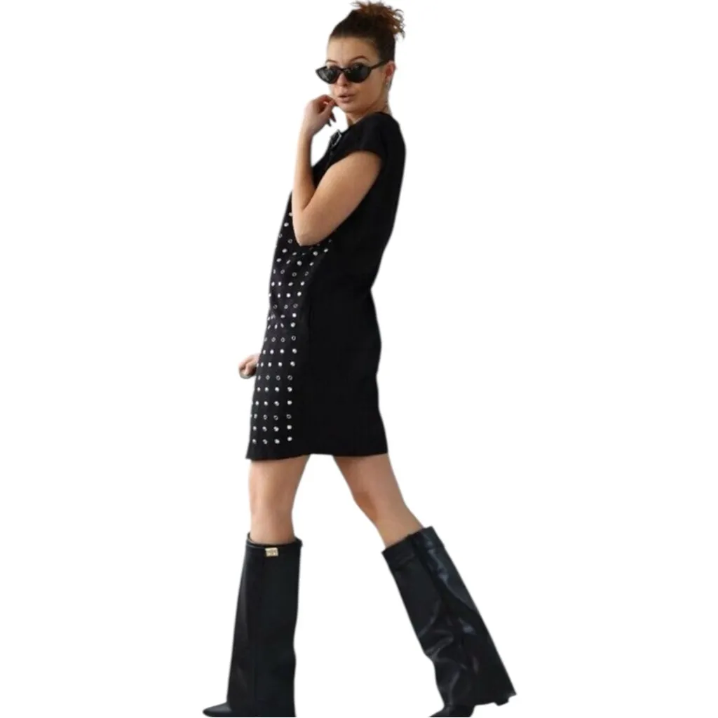 See By Chloe Black Studded Dress - Image 4