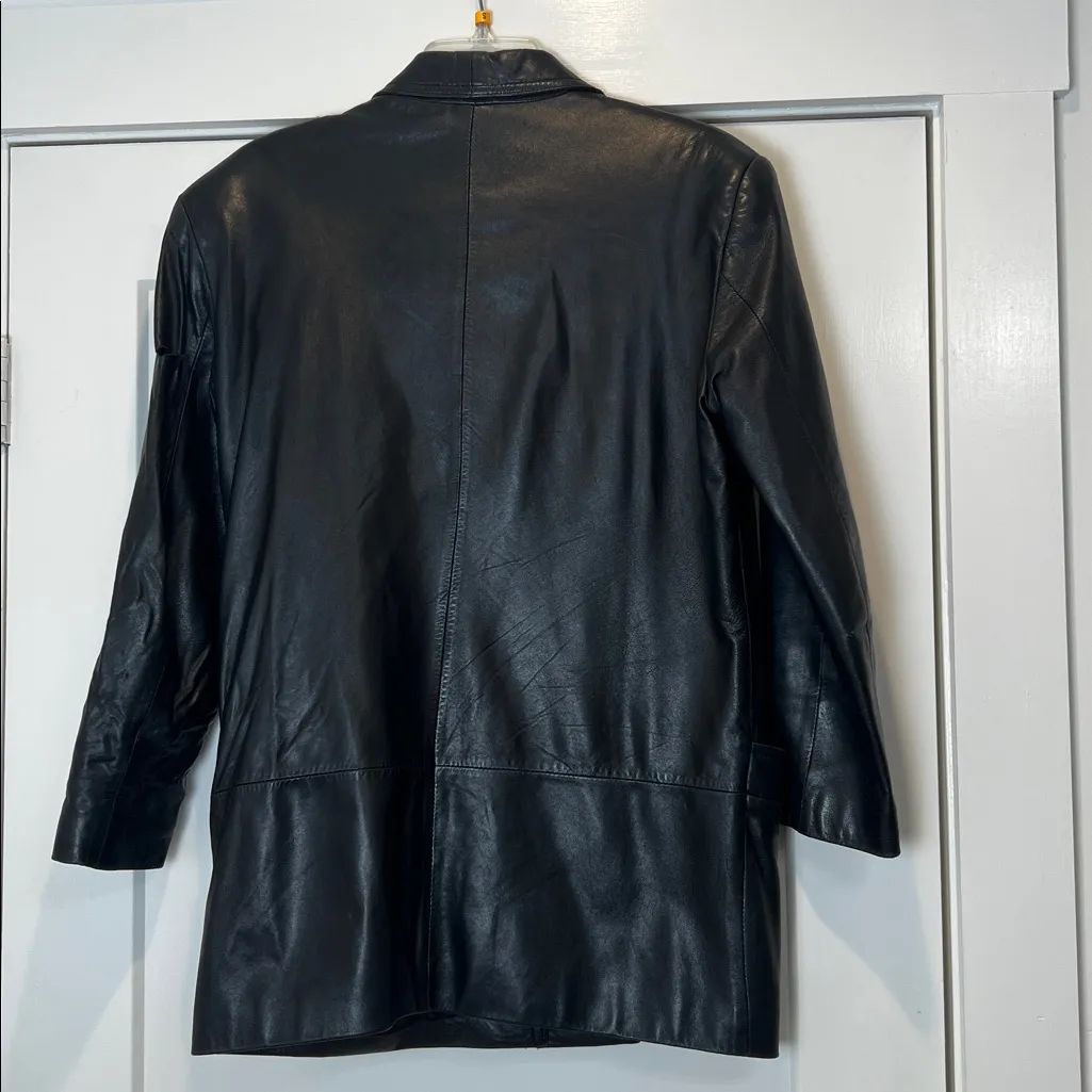 Preston & York vintage Black genuine Leather Women's Jacket size small. - Image 6