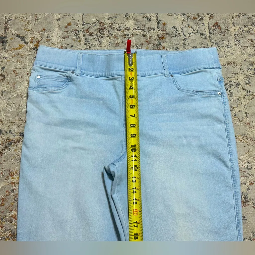 SPANX Light Blue Flared Bootcut pull on Jeans size 2X high waist tummy control - Image 8