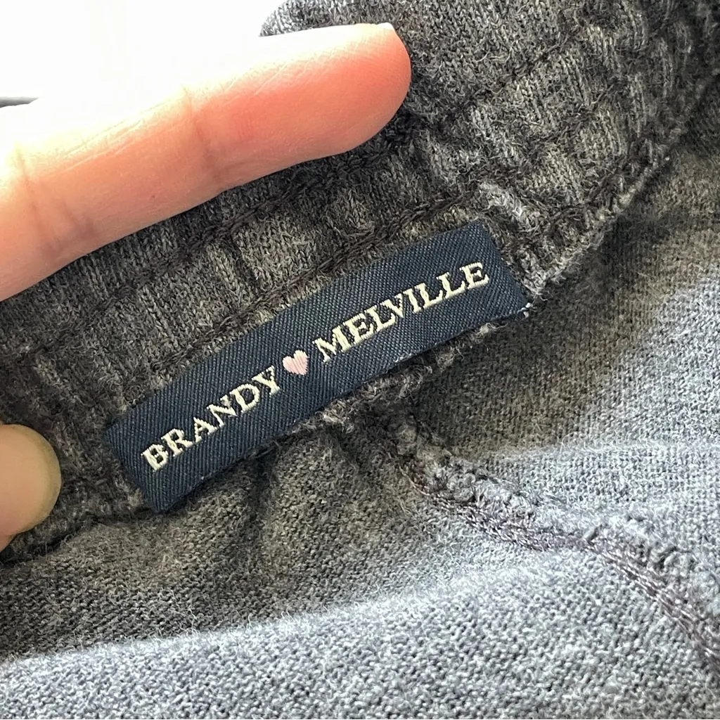 Brandy Melville Shorts cotton thick sweat womens Gray (one size) lounge casual - Image 3