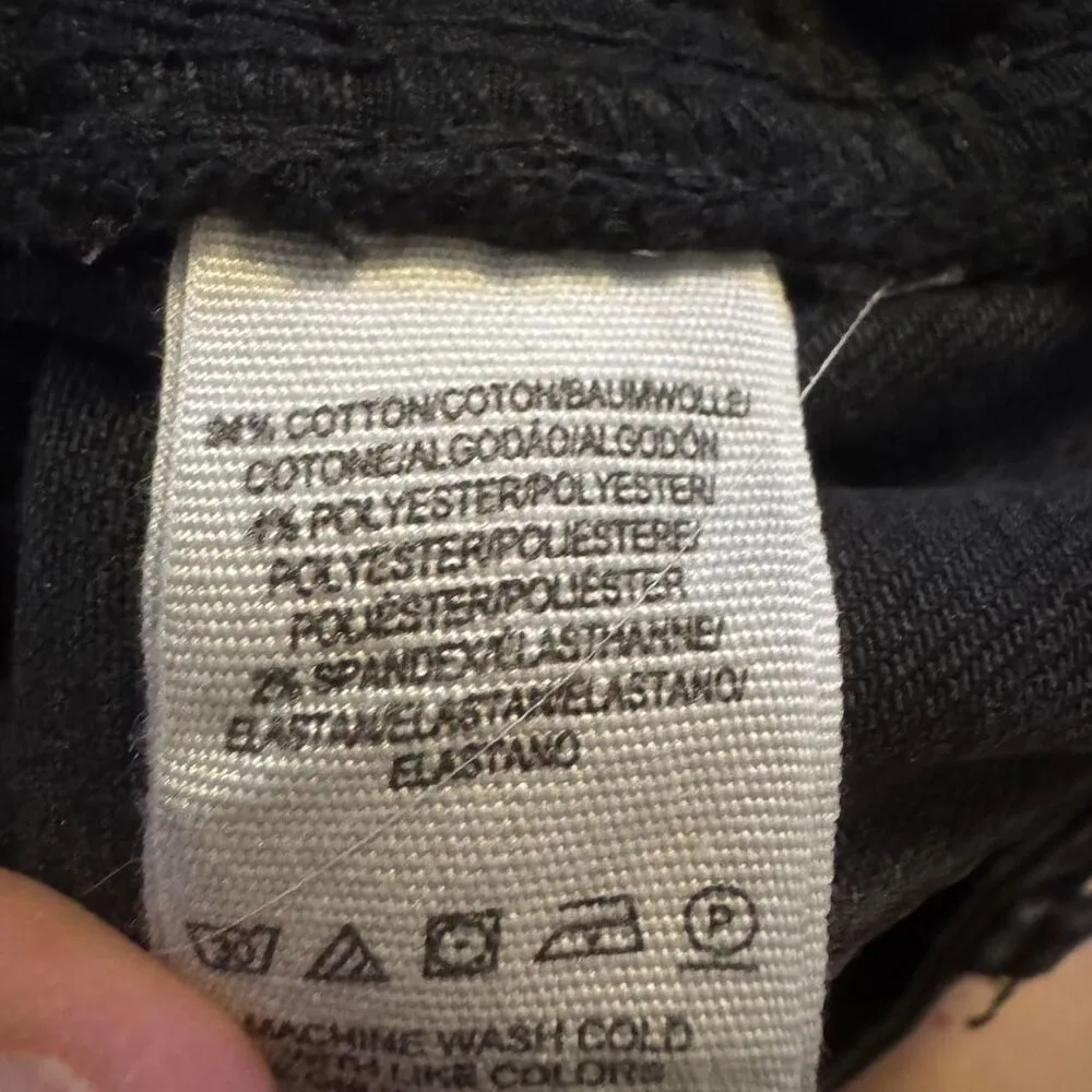 Free People Womens Black Wash Denim Flare Crop Raw Hem Mid Rise Jeans Sz 25R - Image 4