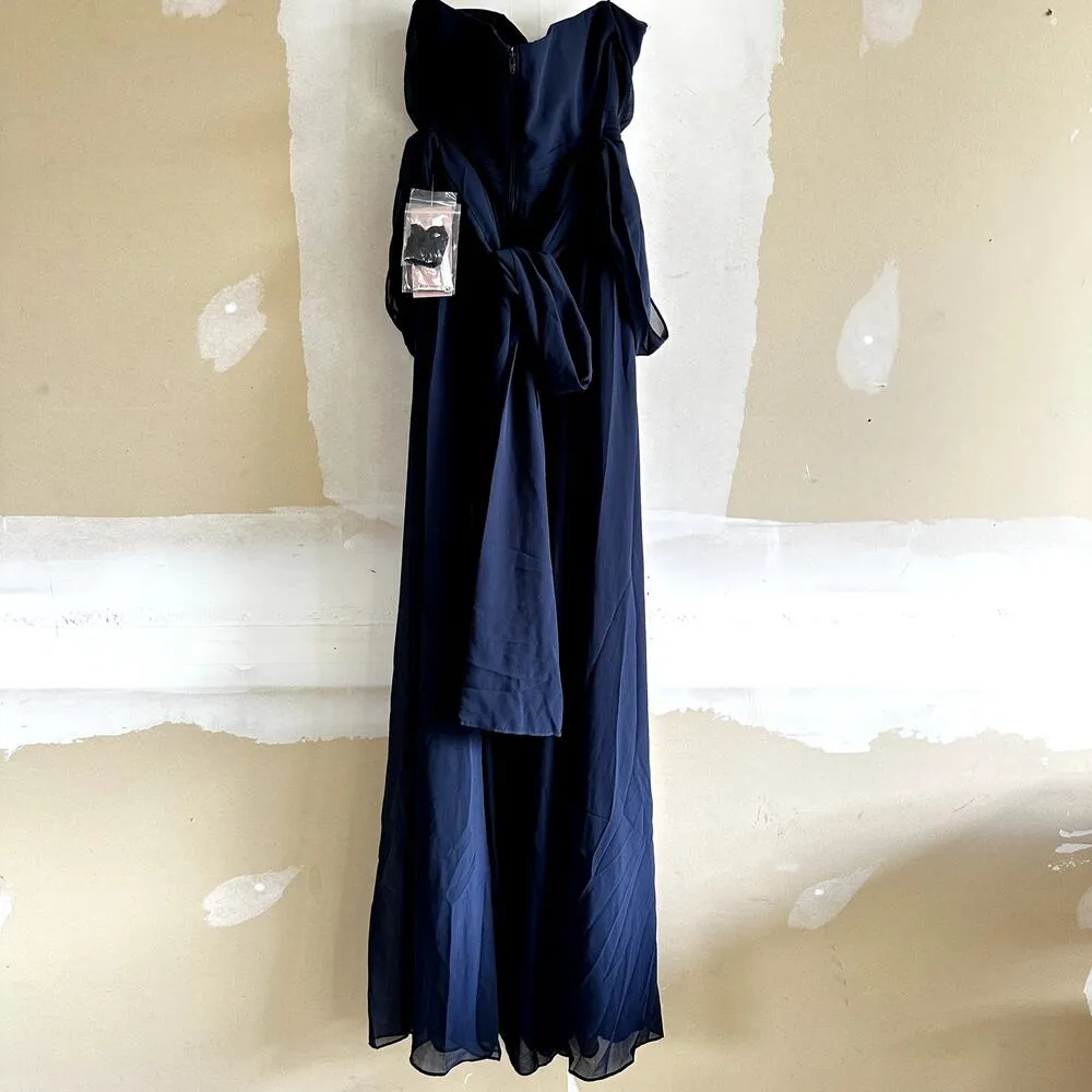 Birdy Grey Grace Convertible Dress Bridesmaid Sweetheart Wedding Blue Small NWT - Image 8