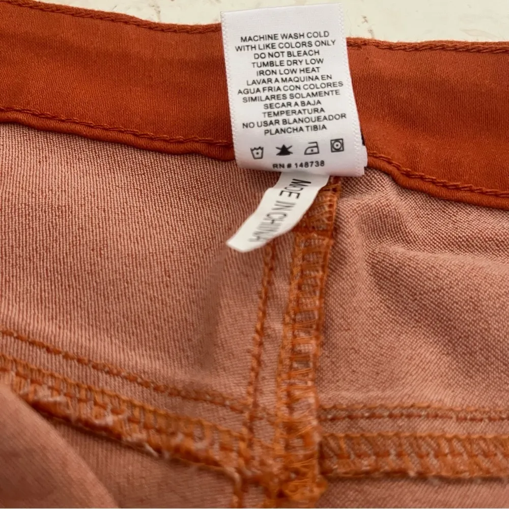 U JEANS Orange Flare Jeans 5 Pocket High Rise Womens Size 9/10 Deadstock NOS - Image 9