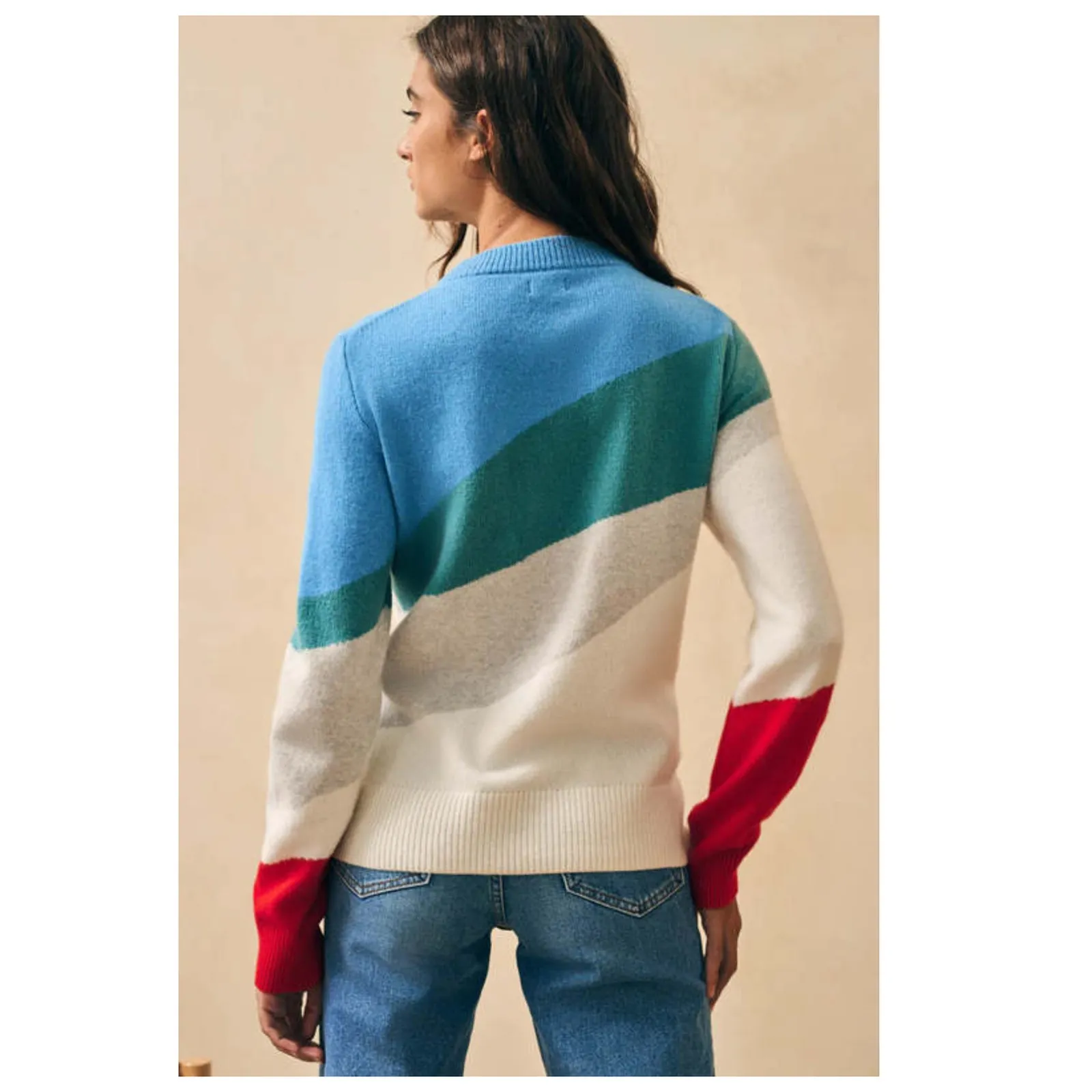 Faherty Mountain Coaster Crewneck Merino Wool Blend Sweater Size XXS - Image 2