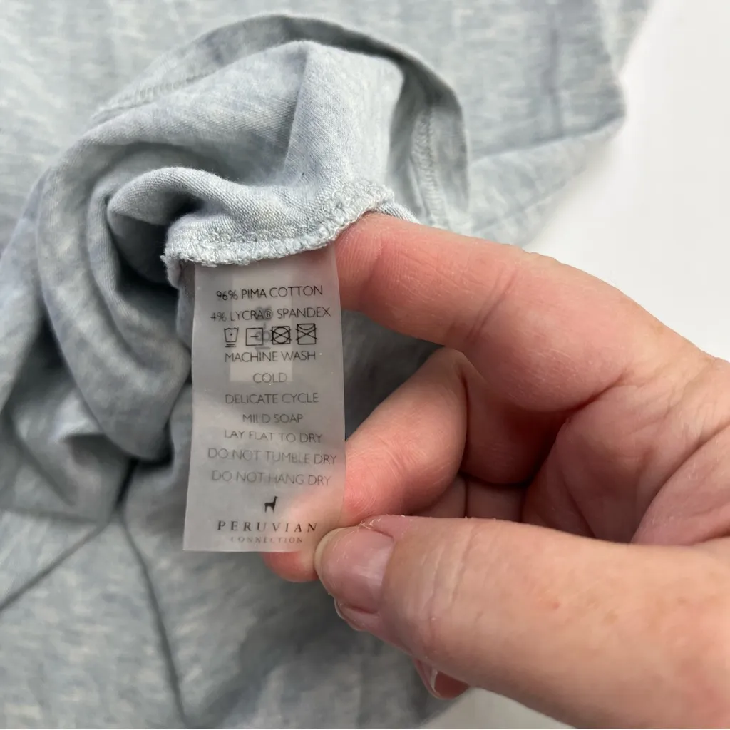 Peruvian Connection Gray Turtleneck Long Sleeve Top Womens Size Medium *FLAWED - Image 3