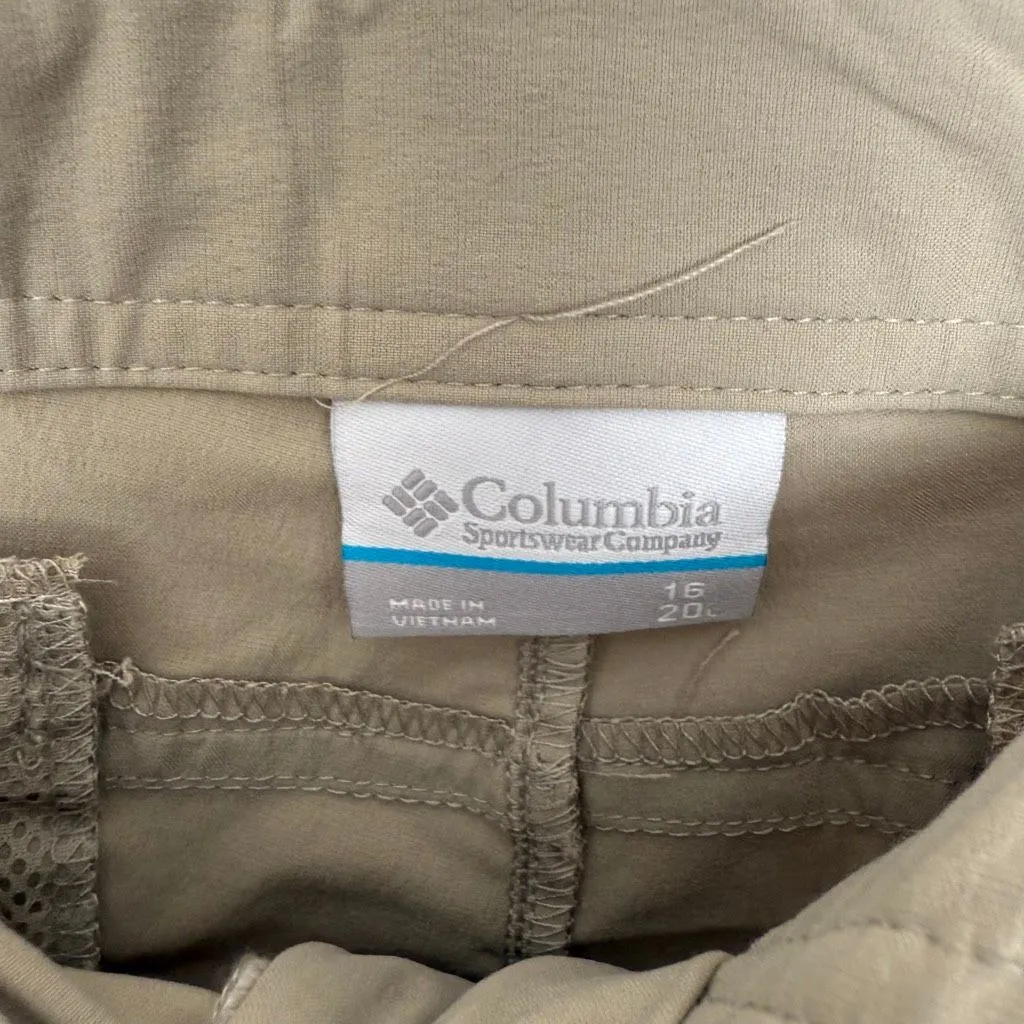Columbia Women’s 16 Tan Break Wake Capri Pants Hiking Outdoors New - Image 3