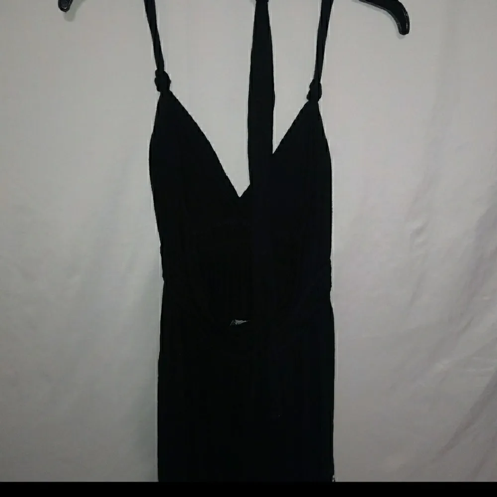 Cherry K. LJ Crosses Halter Maxi Dress in Black White Size undefined - Image 4