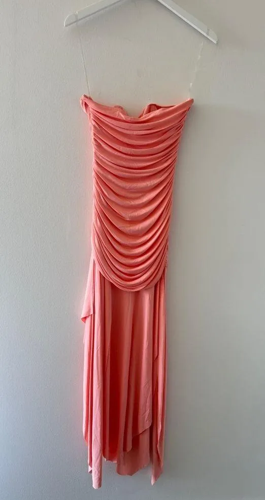 HOUSE OF CB Ivana Apricot Dress M - Image 13