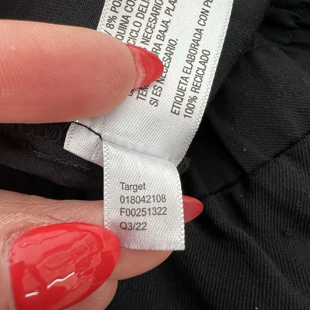 A New Day Size XXL Pants High Rise Tapered Ankle Pull On Black Cropped Women's - Image 8