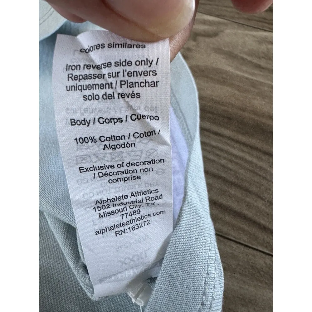 Alphalete Women's Heavy Cotton Cropped Cut Off - Lotus Blue , Size XXXL - Image 6