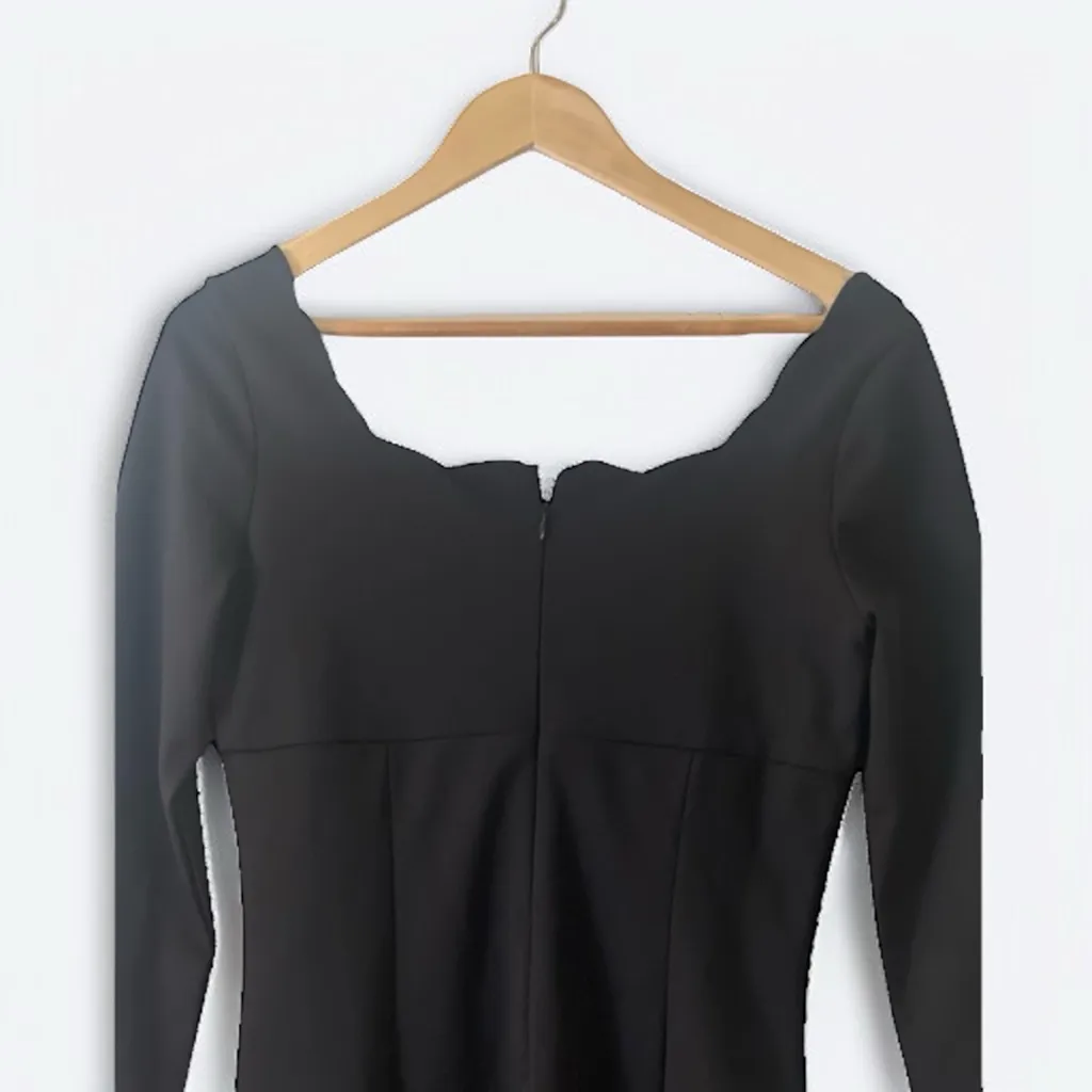 Petal & Pup X STORIA Eva Scalloped Black Dress - Image 9