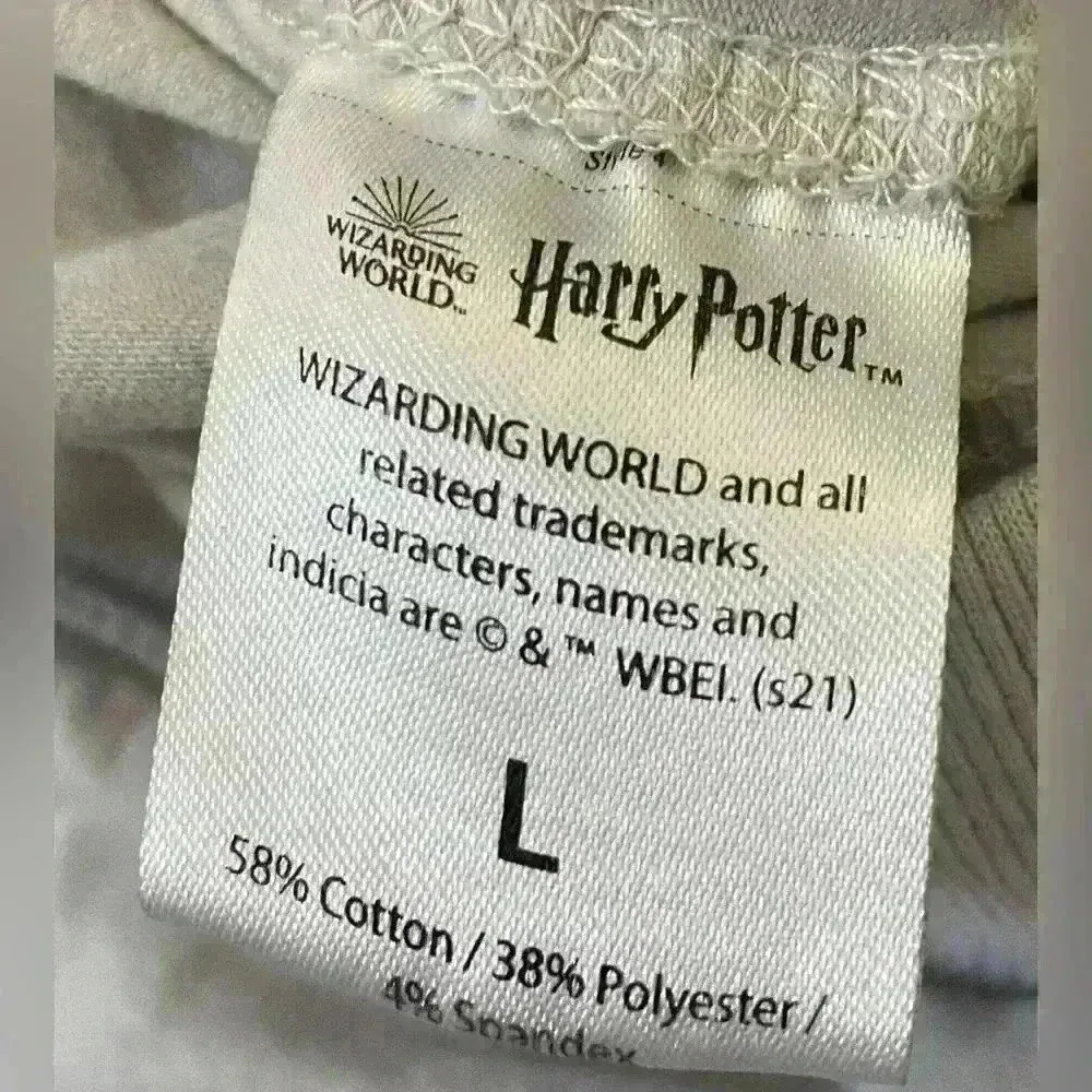 Harry Potter light gray women’s jogger style sweatpants with gold star detail: L Size L - Image 6