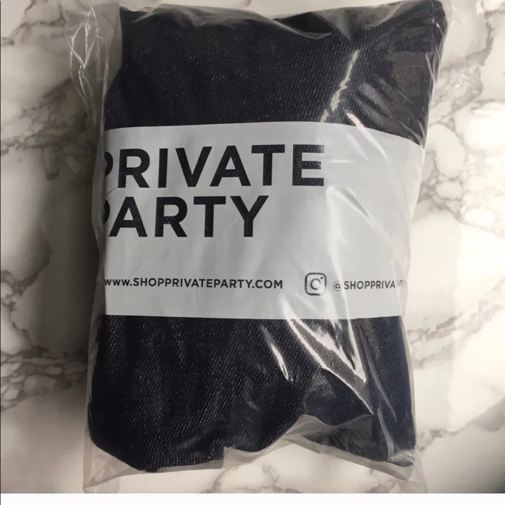 PRIVATE PARTY ‘Meet Me At The Barre’ Denim Gym Bag - Image 6