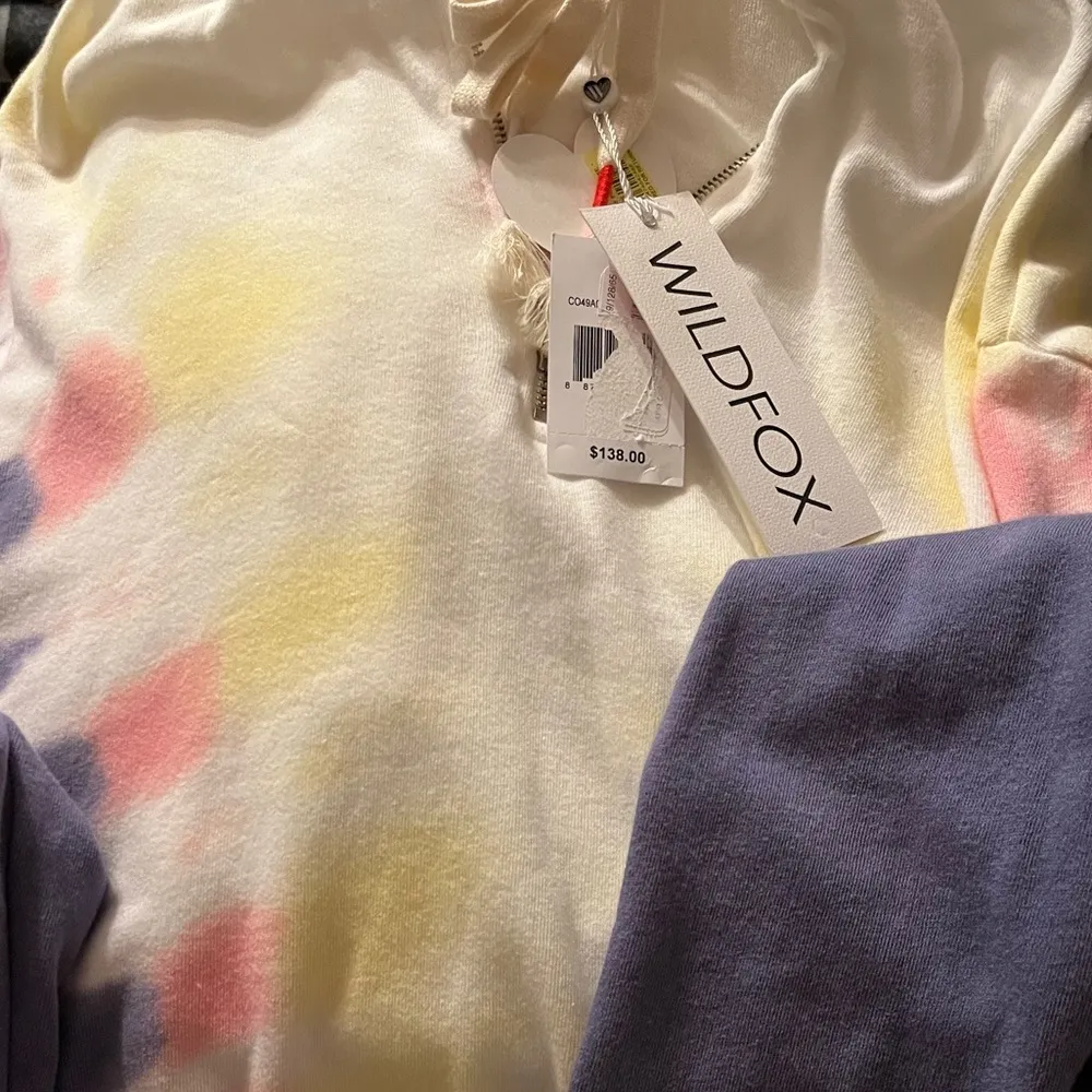 Hadley Edelweiss long sleeve sweatshirt, periwinkle, yellow & pink, XS - Image 6
