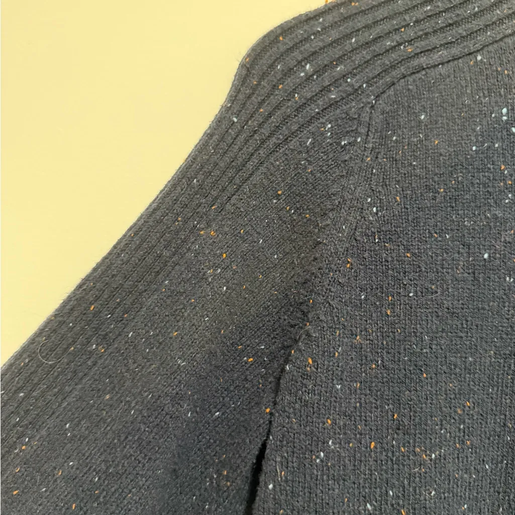 J. Jill Navy and Orange Turtleneck Sweater Blue - Image 3