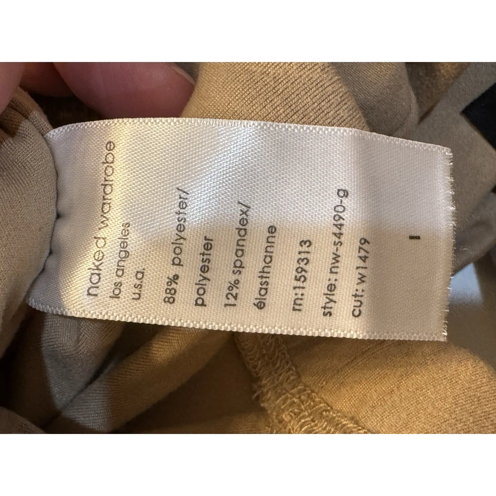 Naked Wardrobe Midi Length Women's Bodycon Skirt Size‎ Large Soft Light Brown! - Image 4