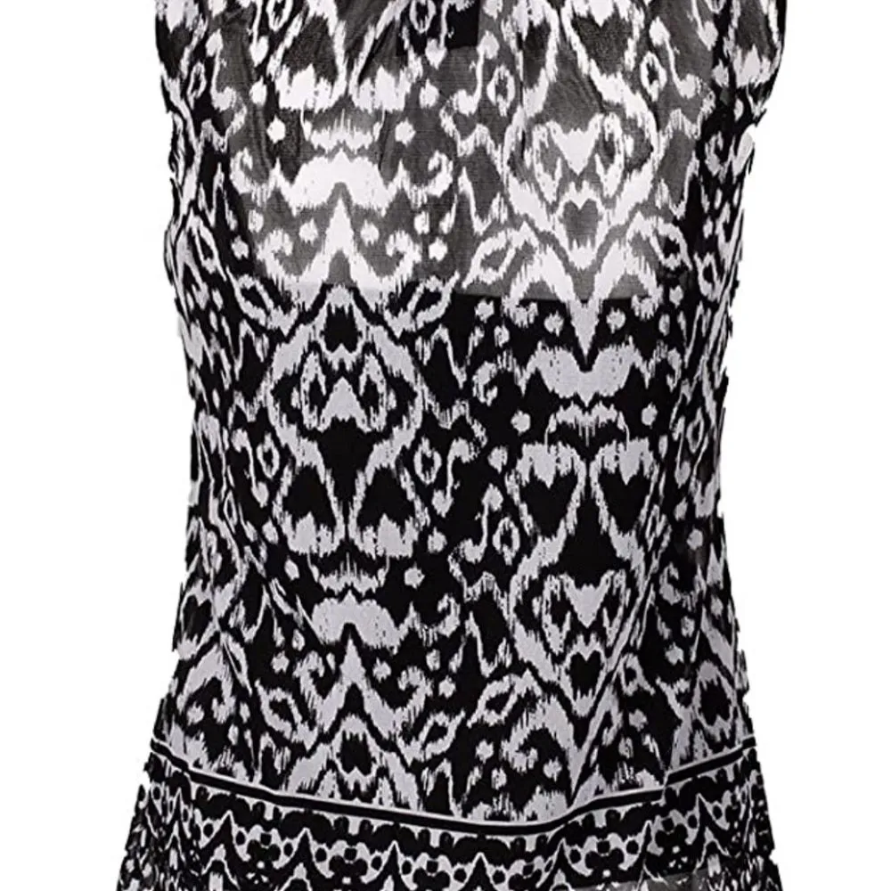 Inc International Concepts Black White African Pri Size M - Image 3