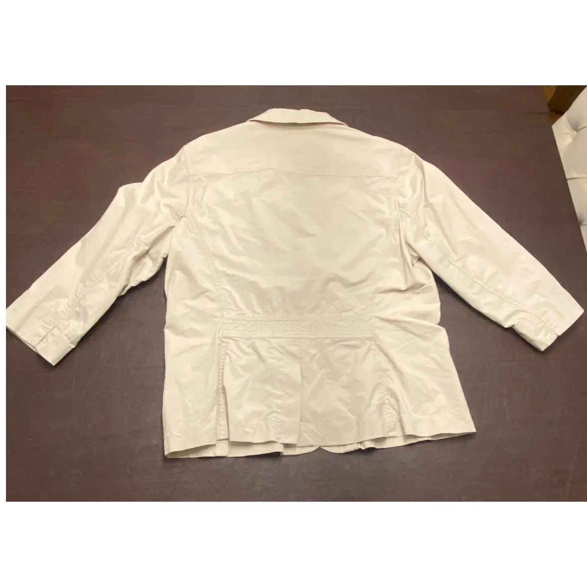 Eddie‎ Bauer Women’s Safari Blazer Jacket Beige Size 16 Cotton Stretch Ripstop - Image 2