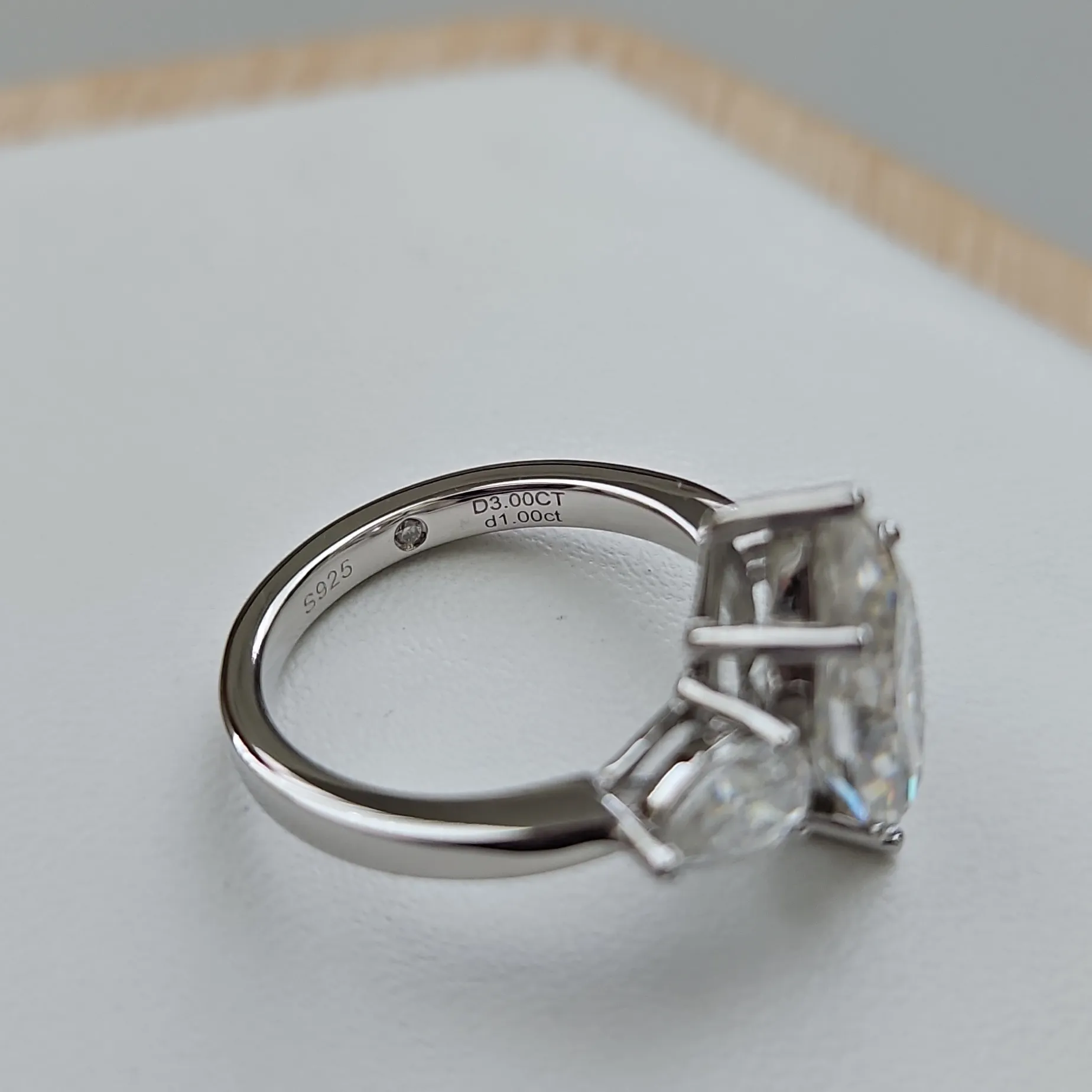 Past, Present, Future Marquise Moissanite Ring. Size 6 - Image 10