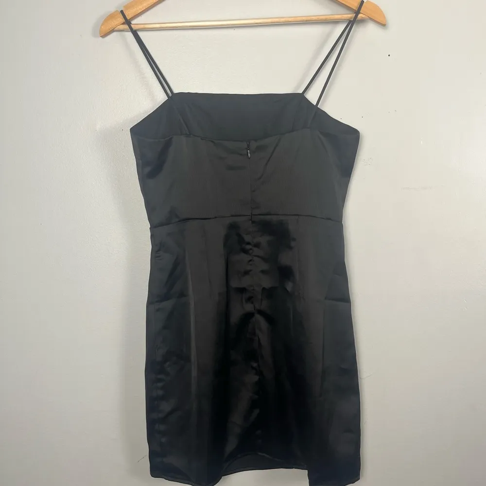 Showpo. MY LOVE IS YOURS DRESS IN BLACK SATIN nwt size 4 - Image 4