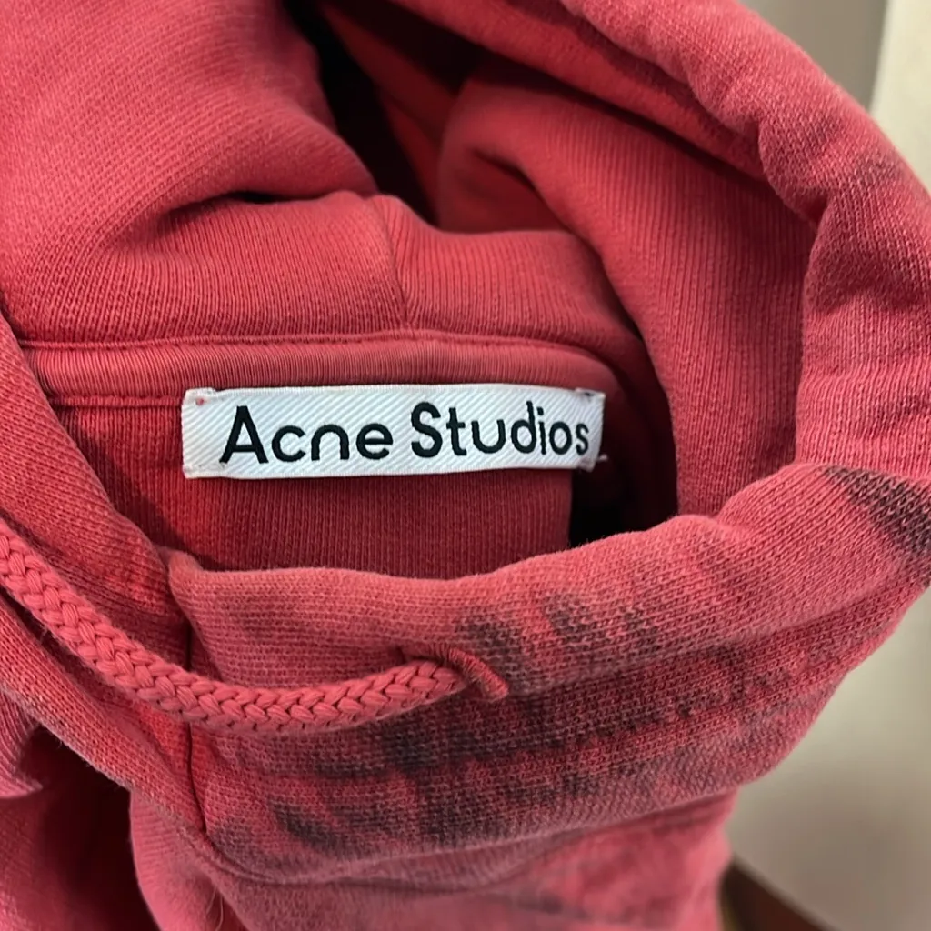 Acne Studios‎ Spray-paint Hooded Sweatshirt Red Rubber - Image 10